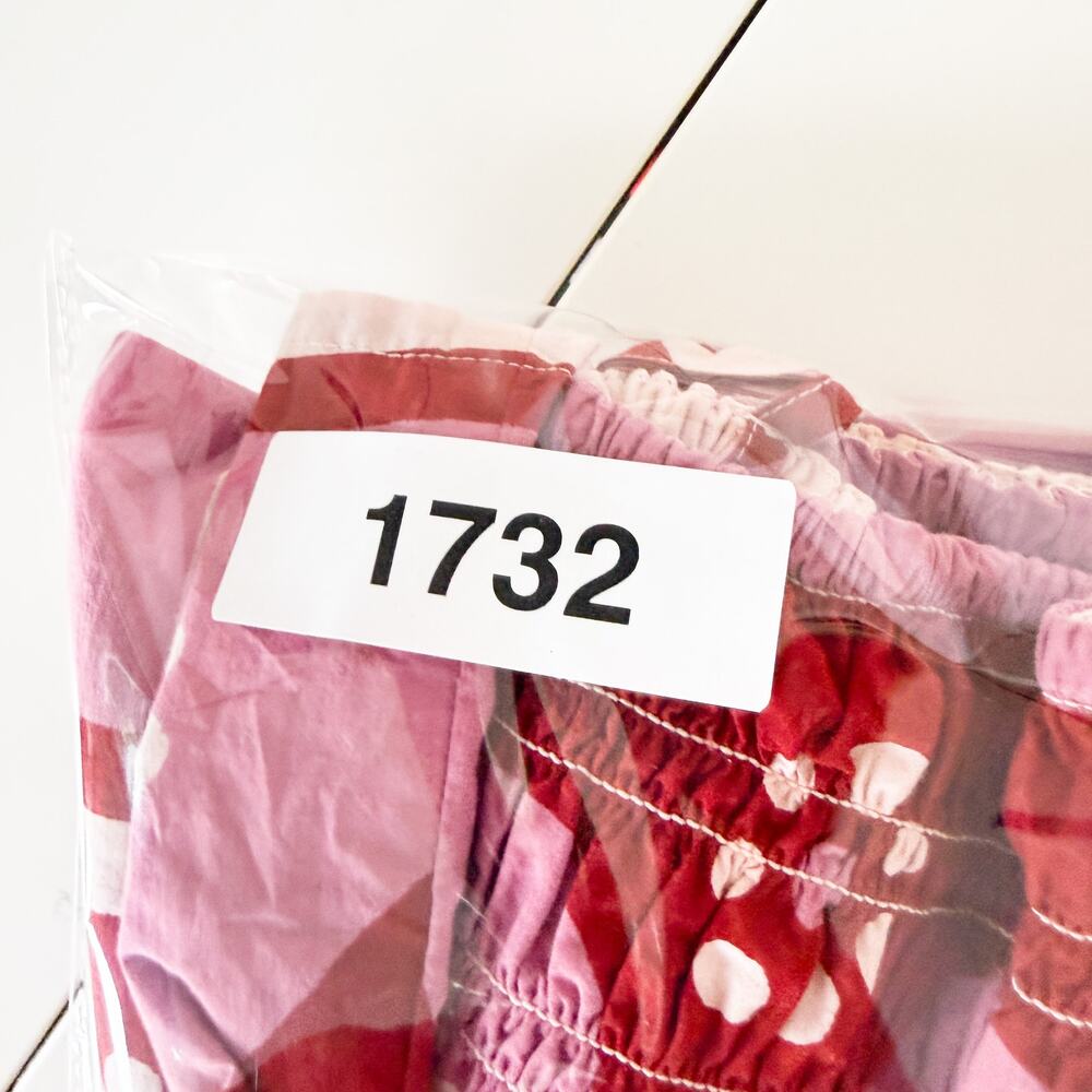 Madewell Theo Sleeveless Shirred Midi Dress in Geodaisy Batik Pink Red - M - Picture 11 of 11